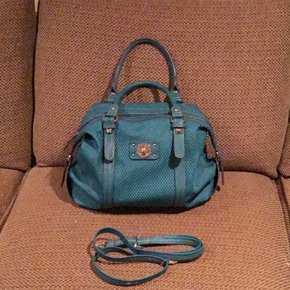 Turquoise pebble finish bag